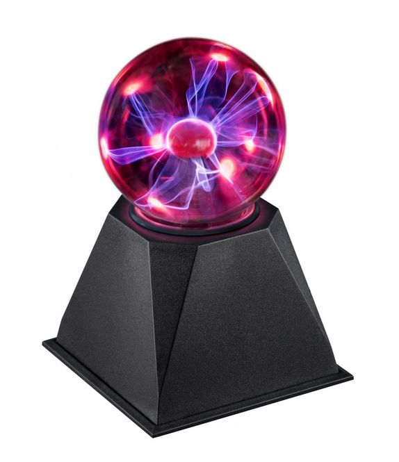 Hovedbilde Plasmakule med adapter 12V. Kule lyseffekter 12cm