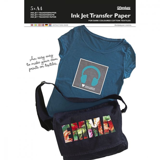 Hovedbilde Transferpapir Mørkt stoff 5 pk
