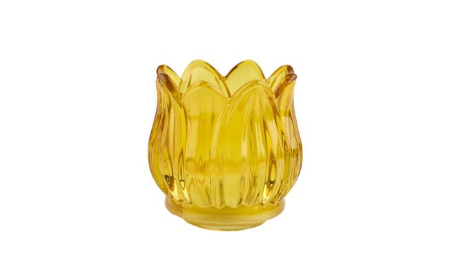 Hovedbilde Lysglass tulipan gul 7.5cm