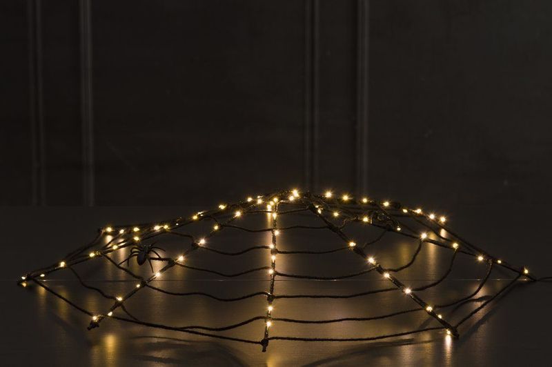 Edderkoppnett LED varmhvit Ø: 80cm