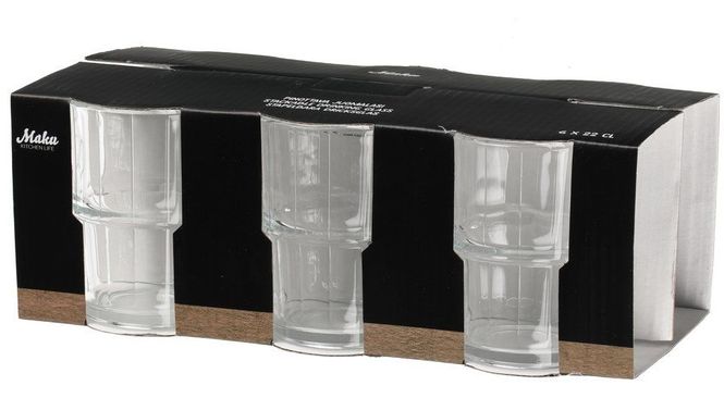 Hovedbilde Drikkeglass stabelbar 220ml, 6pk