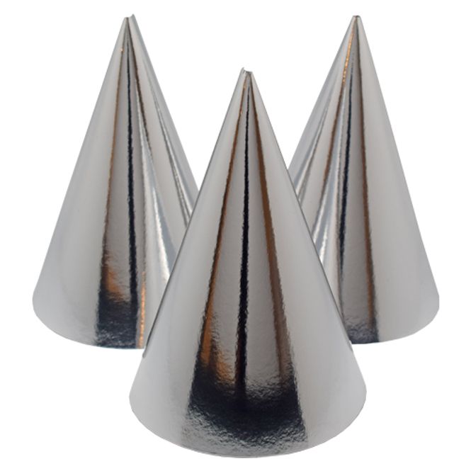 Hovedbilde PARTY HAT FOIL SØLV 6PK