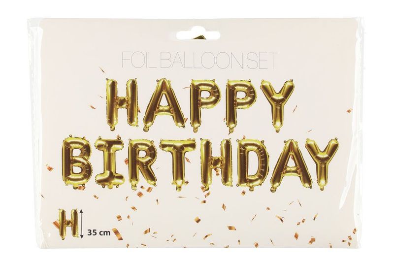 Folieballonger Happy Birthday Gull