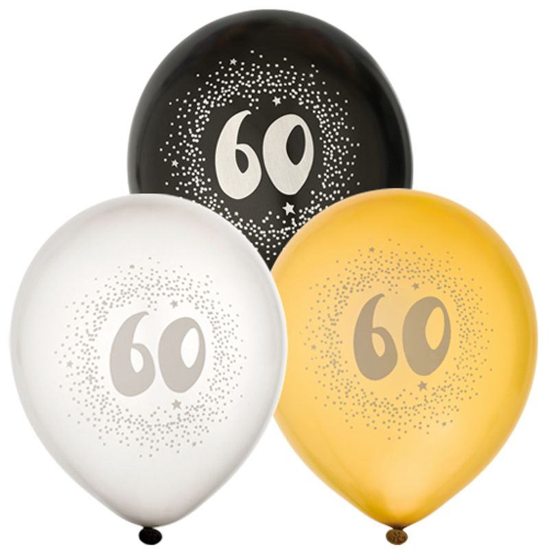 Ballonger Bursdag 60år 6pk