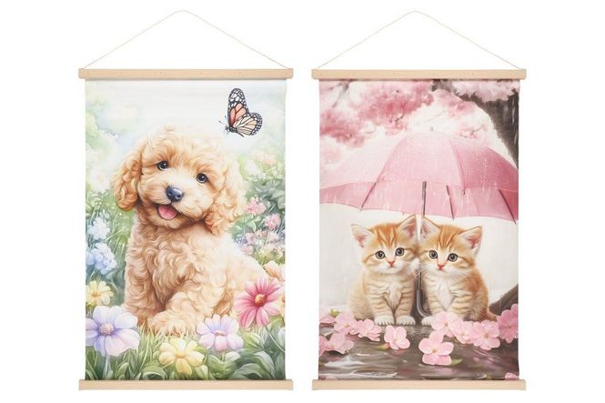 Hovedbilde Veggbilde hund/katt 60x90cm