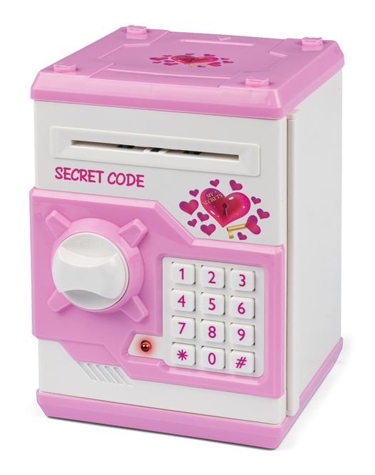 Hovedbilde Pengeskap safe med kode rosa