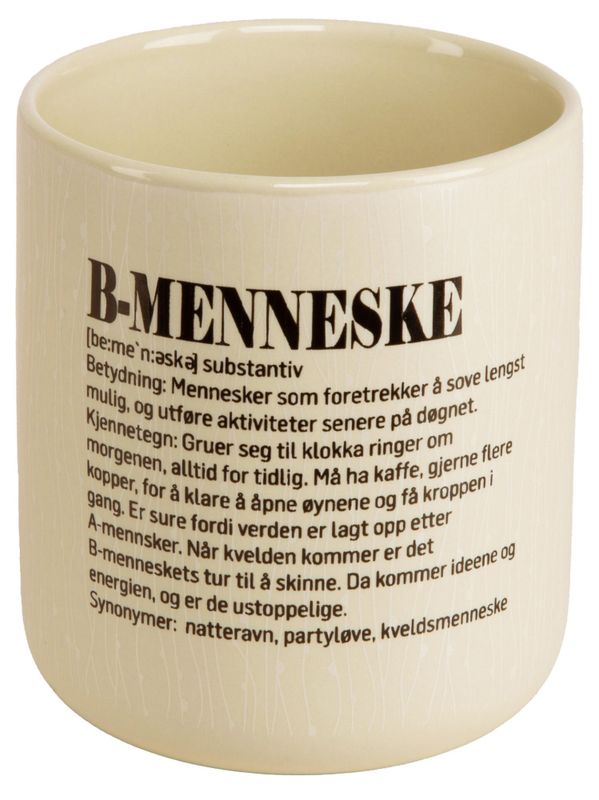 Krus definisjon B-menneske