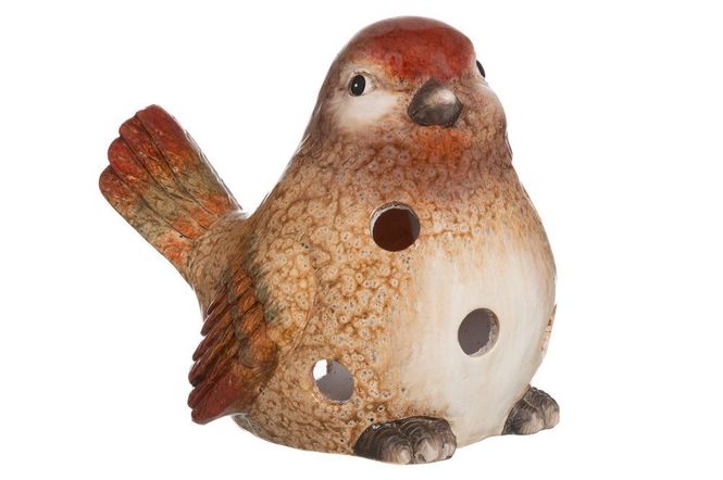 Hovedbilde Lysholder fugl 18cm