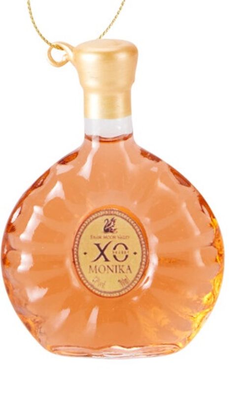 Juletrekule flaske cognac lys brun