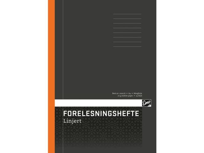 Hovedbilde Forelesningshefte EMO A4 70g 24bl linjert
