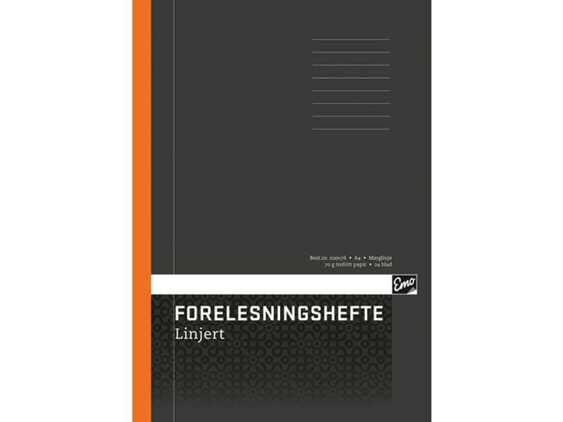 Forelesningshefte EMO A4 70g 24bl linjert