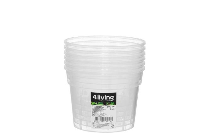 Hovedbilde Plantepotter klar 13cm 6stk