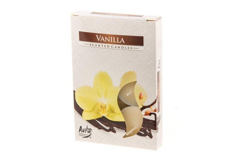 Duftlys telys Vanilje 6pk