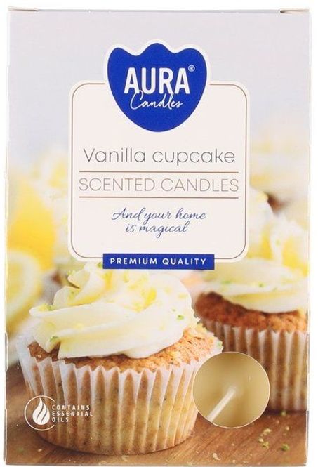 Hovedbilde Duftlys telys Vanilje Cupcake 6pk