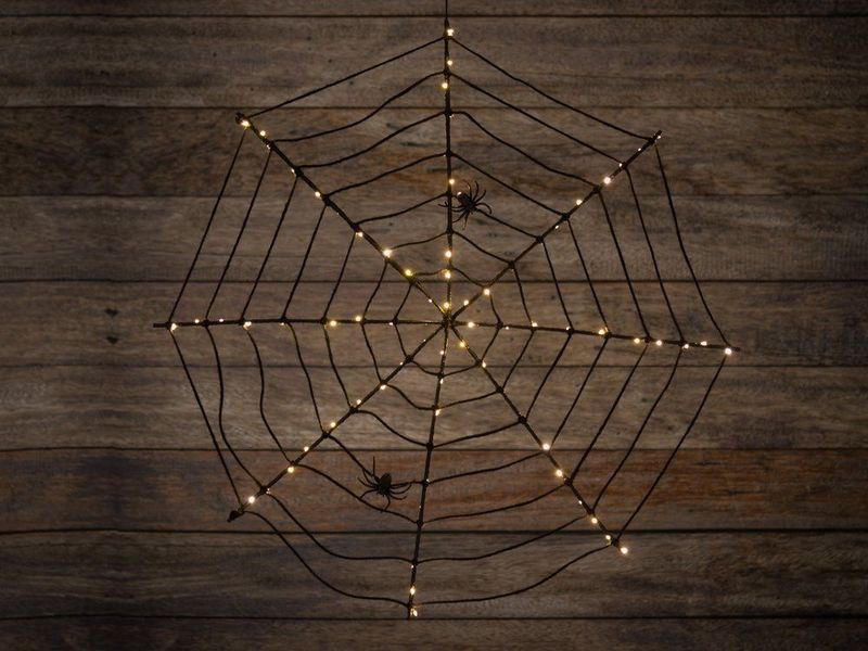 Edderkoppnett LED varmhvit Ø: 80cm