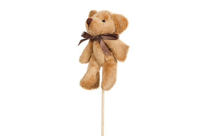 Hovedbilde Bamse myk på pinne 8cm