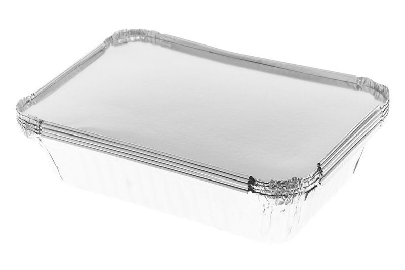 Aluminiumsformer med lokk 0.85L 5pk