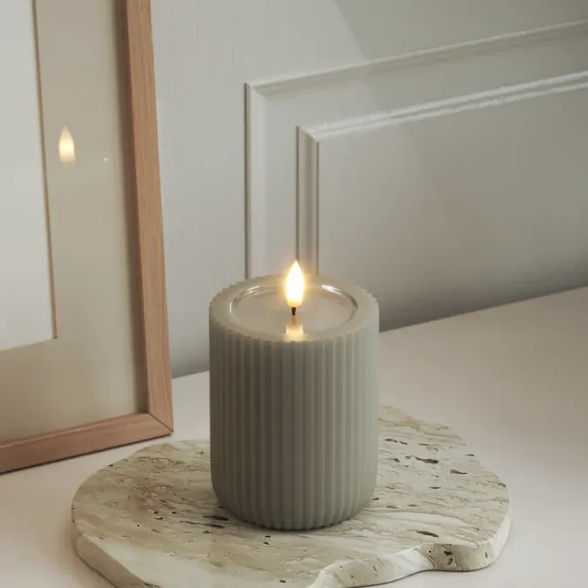 Hovedbilde Rillelys led Solid Stripe 8x10cm Sand
