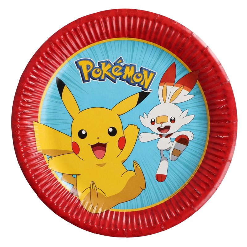 Papptallerken Pokemon 23cm 8pk