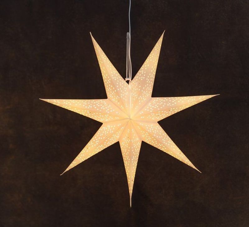 Advent Papirstjerne hvit Ø: 75cm