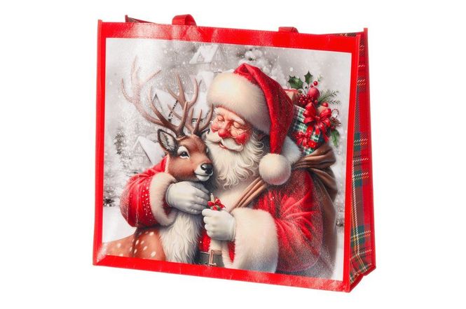 Hovedbilde Handlepose med nissemotiv 45x50x16.5cm