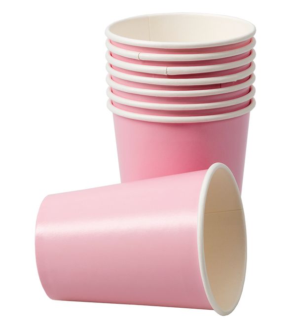 Hovedbilde Pappkopp Lys Rosa 8stk