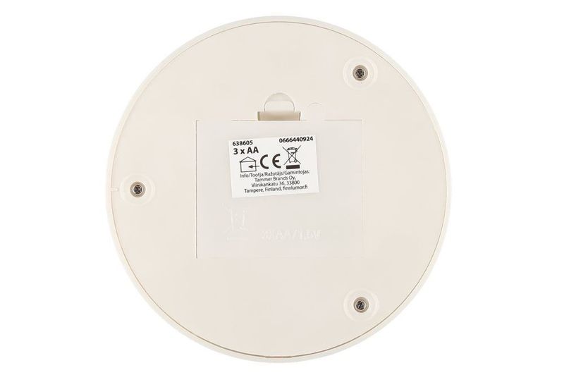 Tre hvit med LED-lys H:43cm