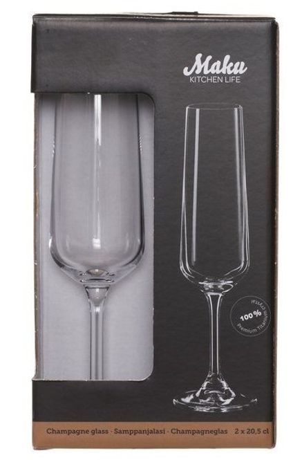 Hovedbilde Maku Champagneglass i krystall 20.5cl 2pk