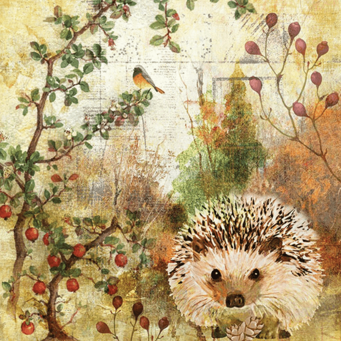 Hovedbilde Kaffe servietter Autumn Hedgehog