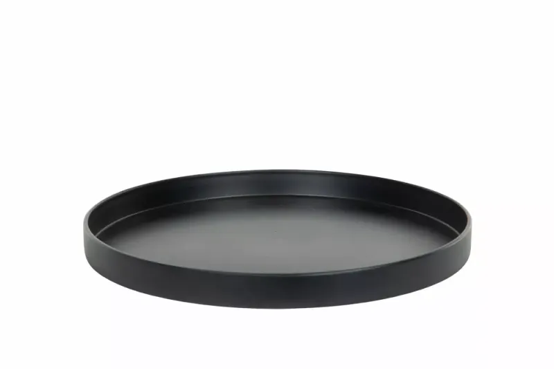 Lysfat Sort plast Ø22x2cm