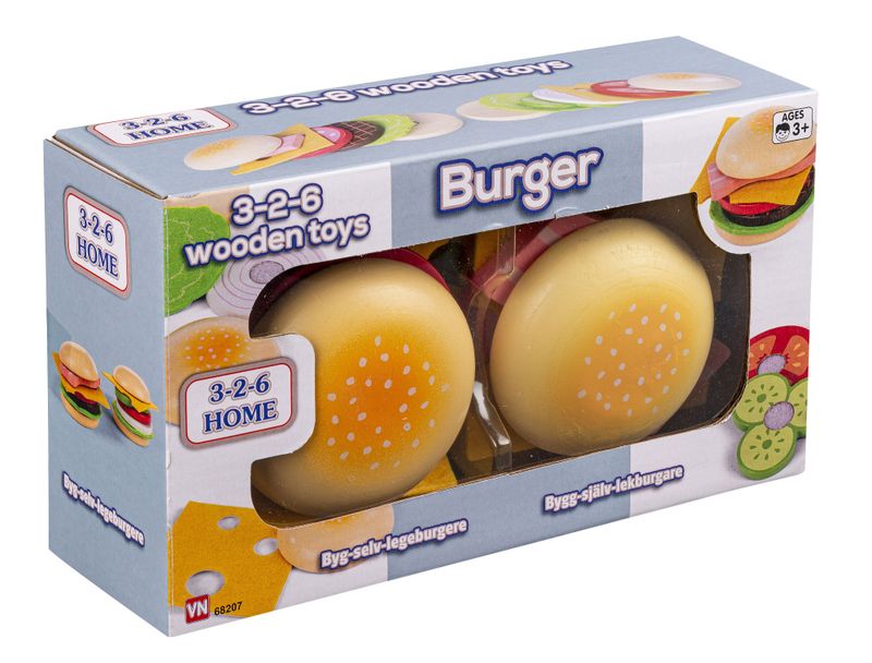 Lekemat burger i tre