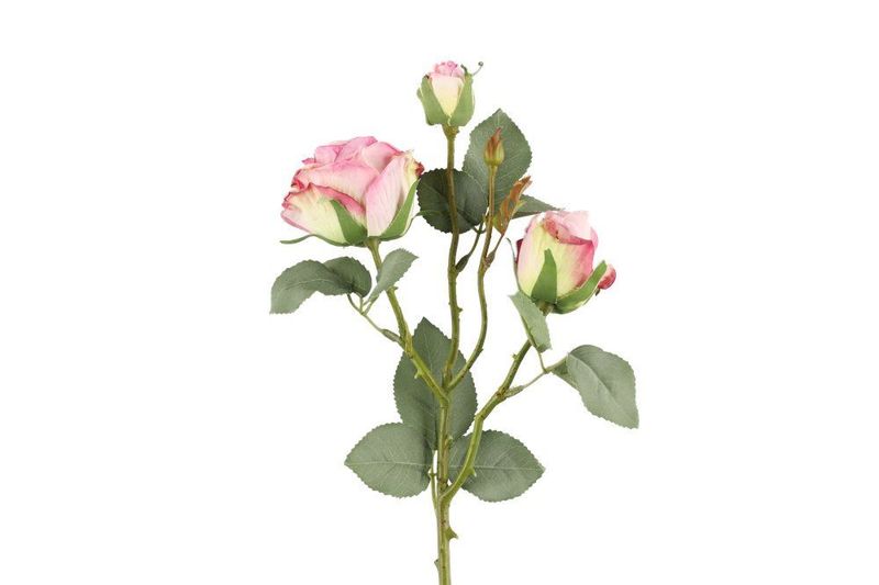 Rose med 3 blomster syrin 53cm