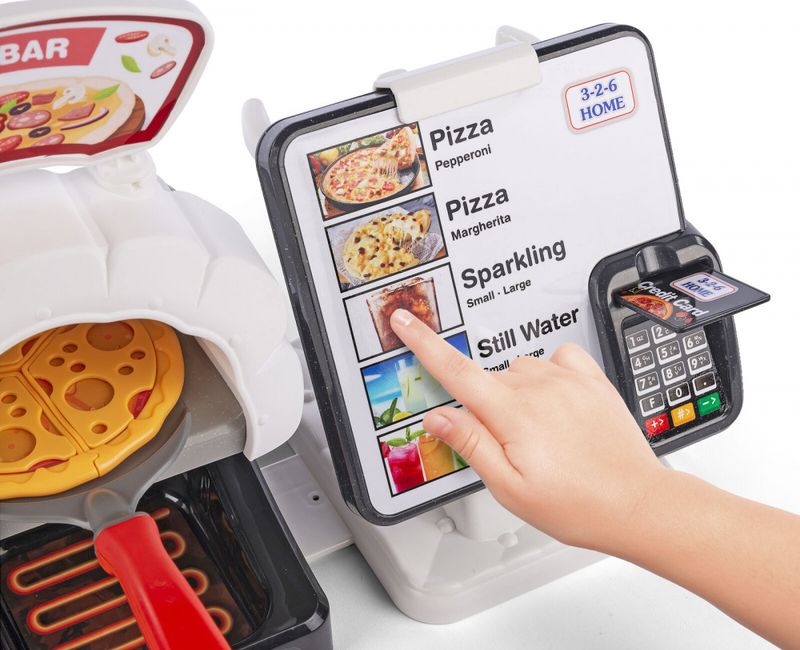 Pizzabar med lyd og tilbehør for barn
