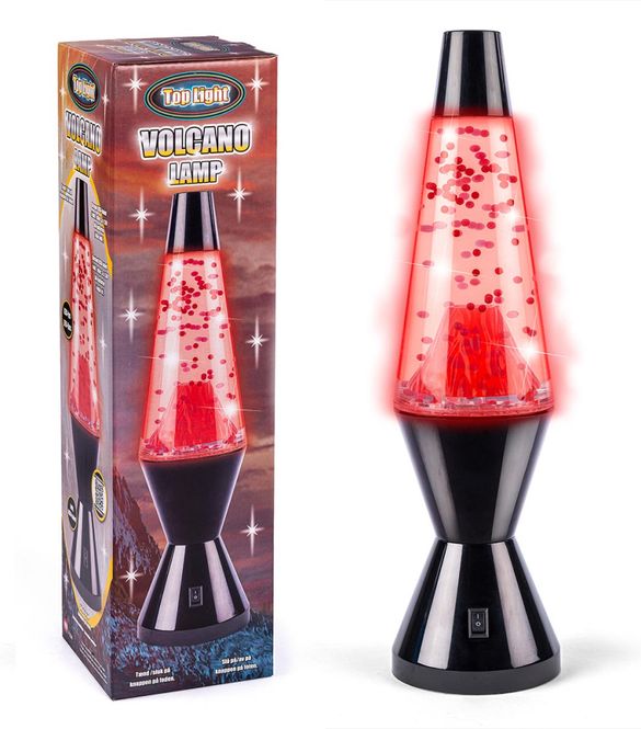 Hovedbilde Lampe vulkan med kuler og LEDlys 33.5cm