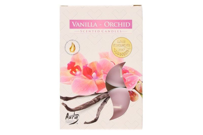 Duftlys telys Vanilje-Orkidé 6pk